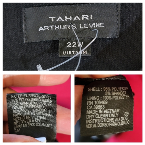 NEW TAHARI Women's Plus Size Sheath Dress Sz 22W Red Black Office Siren Career - Picture 10 of 11